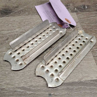 2 Cheese Grate Stirrup Inserts ONLY *vgc, mnr dirt, stains & oxidized
