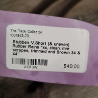 V.Short (& uneven) Rubber Reins *xc, clean, mnr scrapes, trimmed end