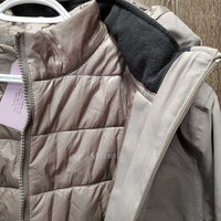 Waterproof Hybrid Winter Jacket, Hood, Zipper, Zip in Liner, tags *new