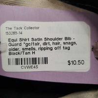 Satin Shoulder Bib - Guard *gc/fair, dirt, hair, snags, older, smells, ripping off tag
