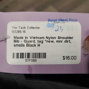 Nylon Shoulder Bib - Guard, tag *new, mnr dirt, smells