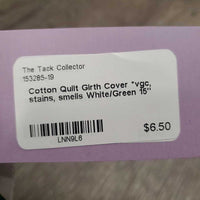 Cotton Quilt Girth Cover *vgc, stains, smells
