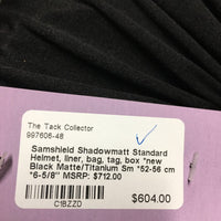 Shadowmatt Standard Helmet, liner, bag, tag, box *new
