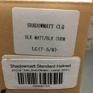 Shadowmatt Standard Helmet, liner, tag, box *new, No Bag