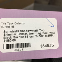 Shadowmatt Top Shimmer Helmet, liner, tag, box *new
