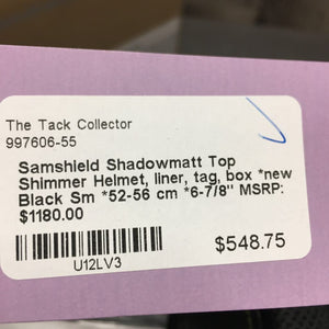 Shadowmatt Top Shimmer Helmet, liner, tag, box *new