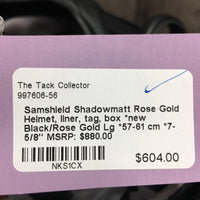 Shadowmatt Rose Gold Helmet, liner, tag, box *new
