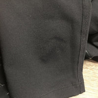 Light Fleece Lined Riding Tight Breeches, Pull On, 2x Thigh Pockets, Sticky Knees *vgc, cut tag, rubs, pills, thin seam edges
