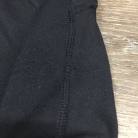 Light Fleece Lined Riding Tight Breeches, Pull On, 2x Thigh Pockets, Sticky Knees *vgc, cut tag, rubs, pills, thin seam edges
