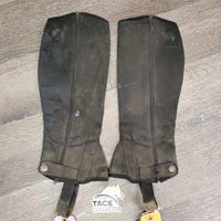 Pr Half Chaps *fair, v.rubbed, dirty & stretched, daded, peeled, cracking & shedding