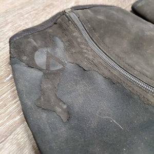 Pr Half Chaps *fair, v.rubbed, dirty & stretched, daded, peeled, cracking & shedding