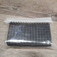 Pr Wide Base Angled - Offset Plastic Stirrup Irons, 2 prs Grips, Box *gc, dirty, rubs, scratches, rubs
