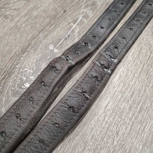 Soft Sitrrup Leathers *gc/fair, v.rubbed & thin spots, faded, edge scrapes, holes: scraped, threads & stretched