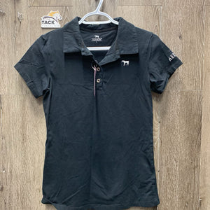 SS Polo Shirt, 1/4 Button Up *vgc, mnr faded edges