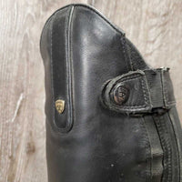 Field Boots, zips *gc/fair, dirt, hair, scuffs, broken laces, rubs, stretched elastic, faded
