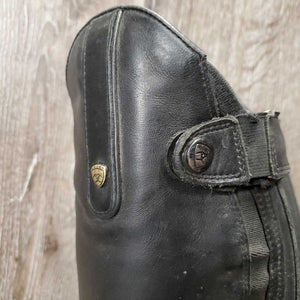Field Boots, zips *gc/fair, dirt, hair, scuffs, broken laces, rubs, stretched elastic, faded