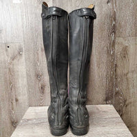 Field Boots, zips *gc/fair, dirt, hair, scuffs, broken laces, rubs, stretched elastic, faded
