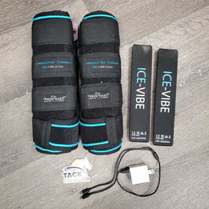 2: Ice Vibe Boots, Ice Packs, Inserts, 1: charger & cord, bag *vgc, mnr dirt & residue