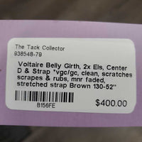 Belly Girth, 2x Els, Center D & Strap *vgc/gc, clean, scratches, scrapes & rubs, mnr faded, stretched strap
