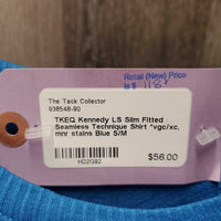 LS Slim Fitted Seamless Technique Shirt *vgc/xc, mnr stains
