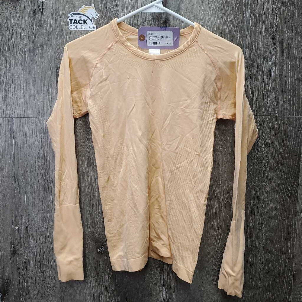 LS Slim Fitted Seamless Technique Shirt *vgc/xc, mnr stains