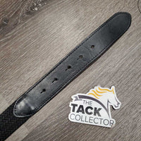 Braided Elastic Belt, Buckle *vgc, mnr scraped edges, rubbed & faded buckle
