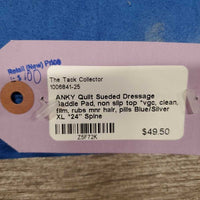 Quilt Sueded Dressage Saddle Pad, non slip top *vgc, clean, film, rubs mnr hair, pills
