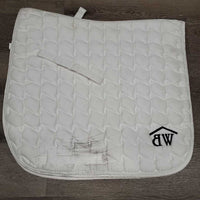 Thick Quilt Dressage Saddle Pad "WB" *vgc, mnr stains, dirt?, pills, rubs, threads
