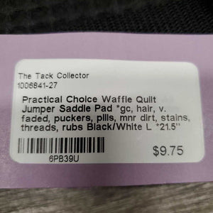 Waffle Quilt Jumper Saddle Pad *gc, hair, v. faded, puckers, pills, mnr dirt, stains, threads, rubs