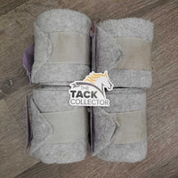 4 Thick Fleece Polo Wraps *gc, hair, dirt?gunk, clumpy, clean
