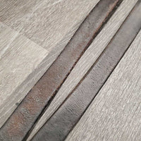Pr Stirrup Leathers *fair, unstitched, CRACKS, cut, zholes, rubs, uneven, scrapes