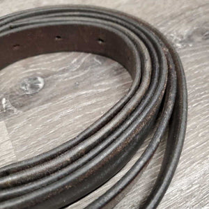Pr Stirrup Leathers *fair, unstitched, CRACKS, cut, zholes, rubs, uneven, scrapes
