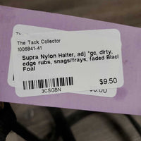 Nylon Halter, adj *gc, dirty, edge rubs, snags/frays, faded
