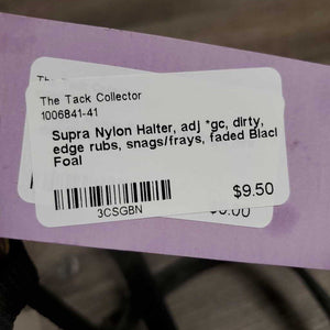 Nylon Halter, adj *gc, dirty, edge rubs, snags/frays, faded