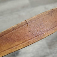 31" Nose Chain & Leather Lead Shank *gc/fair, clean, rusty, v.stiff, v.dry, stains, cracks, creases, knotted