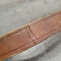 31" Nose Chain & Leather Lead Shank *gc/fair, clean, rusty, v.stiff, v.dry, stains, cracks, creases, knotted