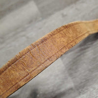 31" Nose Chain & Leather Lead Shank *gc/fair, clean, rusty, v.stiff, v.dry, stains, cracks, creases, knotted
