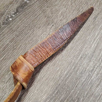 31" Nose Chain & Leather Lead Shank *gc/fair, clean, rusty, v.stiff, v.dry, stains, cracks, creases, knotted
