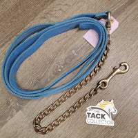 25" Nose Chain & Nylon Web Lead Rope *fair, v.rusty, older, dirty
