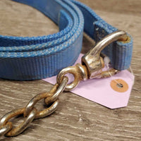 25" Nose Chain & Nylon Web Lead Rope *fair, v.rusty, older, dirty