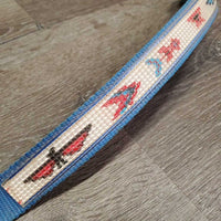 25" Nose Chain & Nylon Web Lead Rope *fair, v.rusty, older, dirty