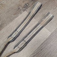 Thick Soft Cotton Web Draw Reins, loop ends *gc, dirty, stains, rubs
