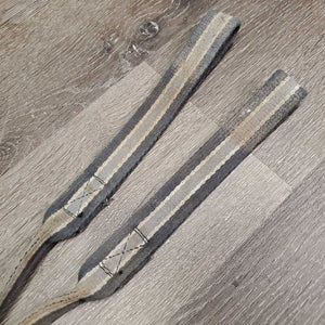 Thick Soft Cotton Web Draw Reins, loop ends *gc, dirty, stains, rubs