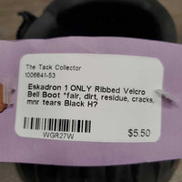 1 ONLY Ribbed Velcro Bell Boot *fair, dirt, residue, cracks, mnr tears
