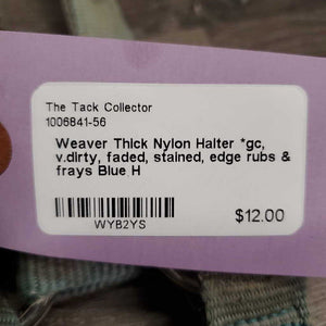 Thick Nylon Halter *gc, v.dirty, faded, stained, edge rubs & frays