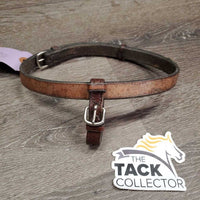 Thick Leather Flash, Buckle Noseband Attachment *gc/fair, clean, stiff, dry, edge residue, discolored/faded, xholes