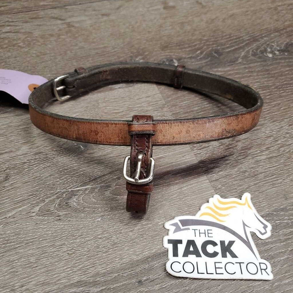 Thick Leather Flash, Buckle Noseband Attachment *gc/fair, clean, stiff, dry, edge residue, discolored/faded, xholes