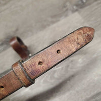 Thick Leather Flash, Buckle Noseband Attachment *gc/fair, clean, stiff, dry, edge residue, discolored/faded, xholes