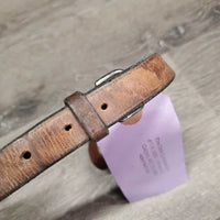Thick Leather Flash, Buckle Noseband Attachment *gc/fair, clean, stiff, dry, edge residue, discolored/faded, xholes
