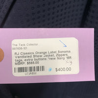 Ventilated Show Jacket, Zippers, tags, extra buttons *new
